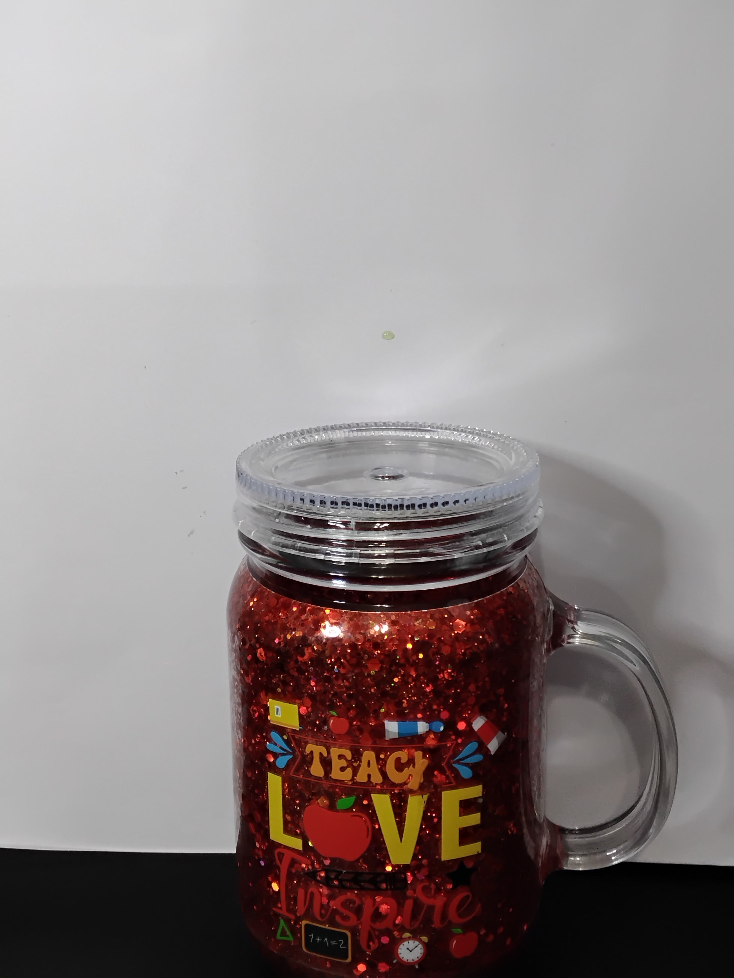 dry glitter mason jar