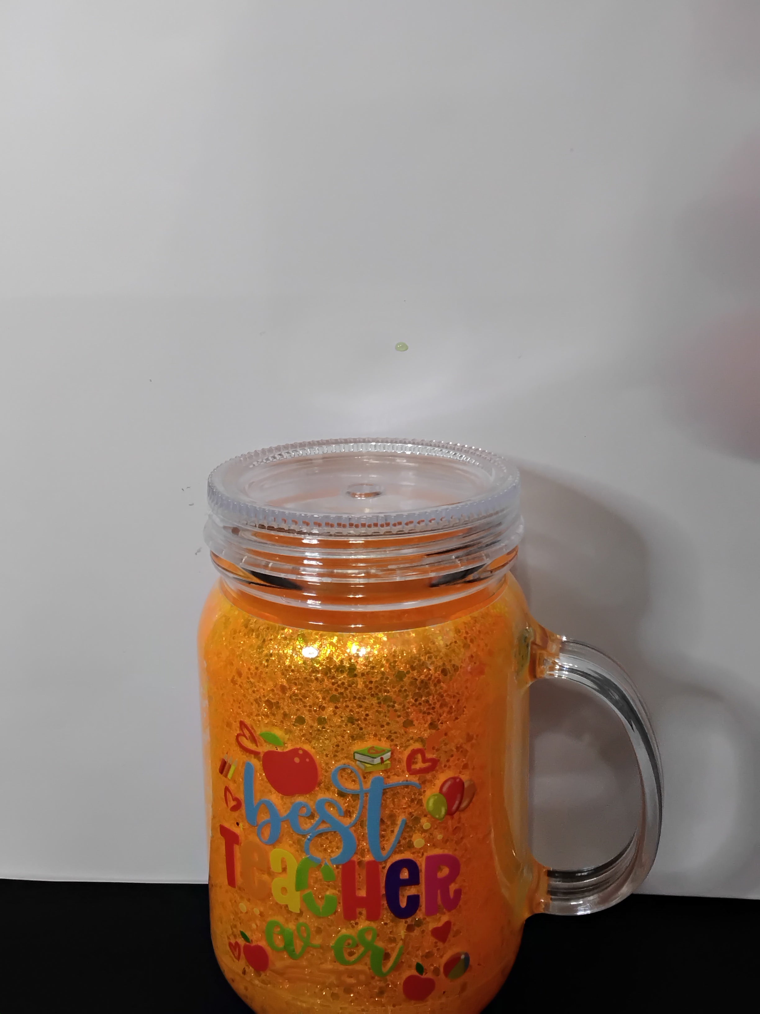 dry glitter mason jar